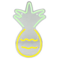 NORTHLIGHT 16" And Green Pineapple Led Neon Style Wall Sign In Yellow
