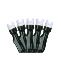 NORTHLIGHT 20 Battery Operated Pure White Led Wide Angle Mini Christmas Lights - 9.5 Ft Wire In Green