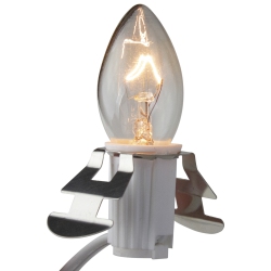 NORTHLIGHT Christmas Village Replacement C7 Single Light Cord, 6' Wire In White