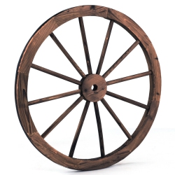 SLICKBLUE Set Of 2 30-Inch Decorative Vintage Wood Wagon Wheel