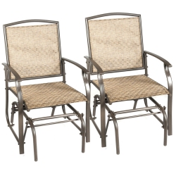 SLICKBLUE 2 PCs Patio Swing Single Glider Chair Rocking Seating