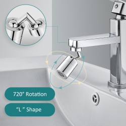 LIVINGBASICS L Shape Kitchen And Bathroom Faucet Nozzle Aerator for Sink Tap Head With Two Water Flow Functions-