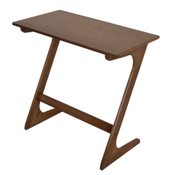 SLICKBLUE Bamboo Z-Shaped Spacious Sofa Side Table With Space-Saving Tabletop-Coffee