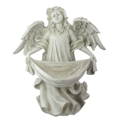 NORTHLIGHT 18.5" Serene Angel Bird Feeder Outdoor Garden Statue