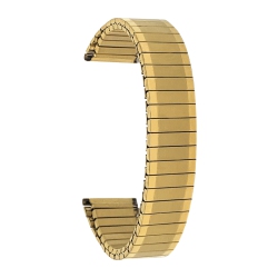 BANDINI Mens 20MM Stainless Replacement Stretch Watch Band for Samsung Galaxy Watch 4, 3 (41Mm), Active 2 & 1 - Tone In Gold