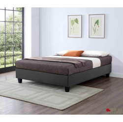 TRUE CONTEMPORARY Ez Base Foundation Dark Platform Bed (Twin) In Grey