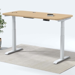 MOTIONGREY Height Adjustable German Electric Dual Motors Sit to Stand Computer Home Table And Office Standing Desk- Frame \w Tabletop