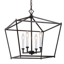 LNC Modern 4-Light Minimal Candelabra Chandelier