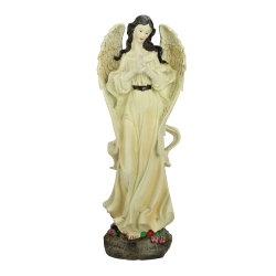 NORTHLIGHT 13.5" Heavenly Peace And Love Angel With Dove Outdoor Patio Garden Statue