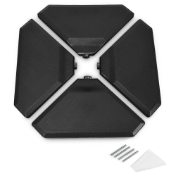 GYMAX 4PCs Patio Cantilever Offset Umbrella Base Sand/water Filled