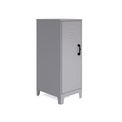 HIRSH INDUSTRIES LLC Space Solutions 42.5"h 3 Shelf Metal Storage Locker Cabinet Arctic In Silver