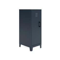 HIRSH INDUSTRIES LLC Space Solutions 42.5"h 3 Shelf Metal Storage Locker Cabinet 3" Legs - In Black