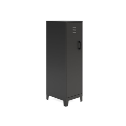 HIRSH INDUSTRIES LLC Space Solutions 53.38"h 4 Shelf Metal Storage Locker Cabinet 3" Riser Legs In Black
