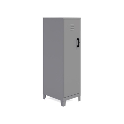 HIRSH INDUSTRIES LLC Space Solutions 53.38"h 4 Shelf Metal Storage Locker Cabinet Arctic In Silver