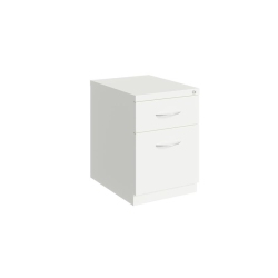 HIRSH INDUSTRIES LLC 20" D Metal Mobile Pedestal File Cabinet 2 Drawer Box-File In White