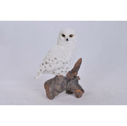 HI-LINE GIFT LTD Snowy Owl On Stump