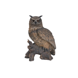 HI-LINE GIFT LTD Eagle Owl On Stump Garden Statue