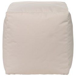 Gouchee Home Cube Soleil Polyester Pouf - Beige