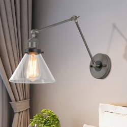 LNC Modern 1-Light Swing Arm Wall Lamp