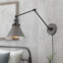LNC Modern 1-Light Swing Arm Wall Lamp