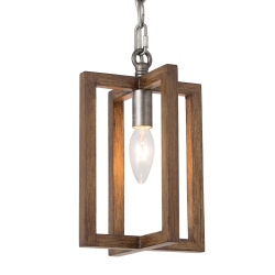 LNC Farmhouse 1-Light Single Geometric Pendant