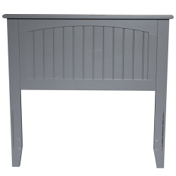 AFI Nantucket Twin Solid Wood Panel Headboard With Device Charger In In Grey