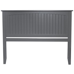 AFI Nantucket Queen Solid Wood Panel Headboard With Device Charger In In Gray