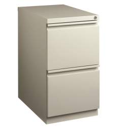 HIRSH INDUSTRIES LLC 23-In Deep Mobile Pedestal File 2-Drawer File/file. Full Width Pull. In Gray