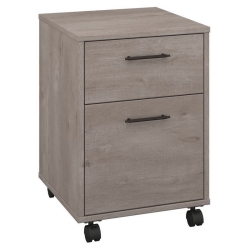 SCRANTON & CO 2 Drawer Mobile Pedestal In Washed In Gray