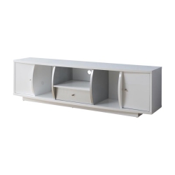 FURNITURE OF AMERICA Gather Contemporary Wood 72-Inch Tv Stand In Glossy In White