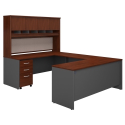 BBF Series C 72"w U-Shaped Desk With Hutch And Storage In Hansen Cherry