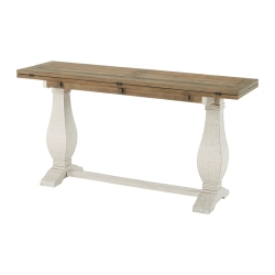 MARTIN SVENSSON HOME Napa Solid Wood Flip Top Sofa Table Stain And Natural In White