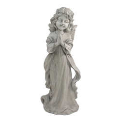 NORTHLIGHT 21" Angel Standing In Prayer Outdoor Garden Planter Statue