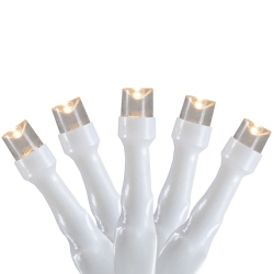 NORTHLIGHT 10 B/o Warm Led Wide Angle Christmas Lights - 3 Ft Wire In White