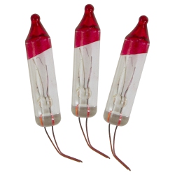 NORTHLIGHT Pack Of 3 Clear Flasher Christmas Replacement Bulbs, 2.5 Volts