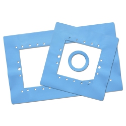 SWIM CENTRAL 3PC Hydrotools Wall Saver Swimming Pool Skimmer Gasket Set 15.5" In Blue