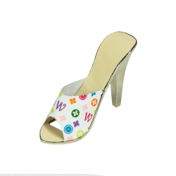 WILD EYE 5" And Multi-Color Monogrammed High Heel Stainless Steel Bottle Opener In White