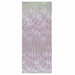 NORTHLIGHT Iridescent Tinsel Christmas Window Or Door Curtain - 3' X 8'