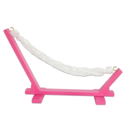 DENNIS EAST 10" Tropical Fantasy Bright Mini Hammock Wine Bottle Holder In Pink