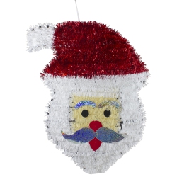 NORTHLIGHT Santa Claus Iridescent Tinsel Christmas Decoration -17