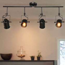 LNC Modern 4-Light Track Light In Black
