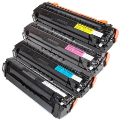 MAX SAVING - 4 Pack (K, C, M, Y) Compatible Clt-K506L, Clt-C506L, Clt-Y506L, Clt-M506L Toner Cartridge for Samsung Printer Clt-K506L