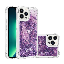 SUPERSHIELD for Apple Iphone 11 Clear Gel Case Heavy Duty Shockproof Liquid Glitter Tpu Silicone Back Cover In Purple