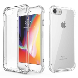SUPERSHIELD Apple Iphone 7 Clear Case Shockproof Tough Gel Transparent Anti Knock Air Cushion Heavy Duty Phone Back Cover