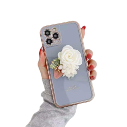 SUPERSHIELD Apple Iphone 12 Pro Max Case Fashion Flower Smart Shockproof Heavy Duty Luxury Back Cover In Purple