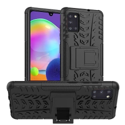 SUPERSHIELD Samsung Galaxy A31 Case, Shockproof Heavy Duty Tough Kickstand Protective Rugged Case Cover In Black