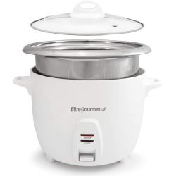 Electric Rice Cooker with Stainless Steel Inner Pot Makes Soups Stews Grains