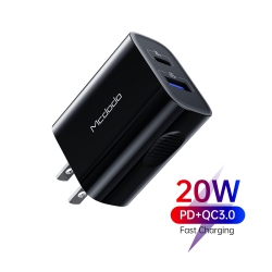 MCDODO Dual-Port Fast Charger 20W USB-A/b/c Charger for New Iphone& All Phones, 3.0 Fast Charger, USB C Wall Charger Pd Charger Compatible Phone 14