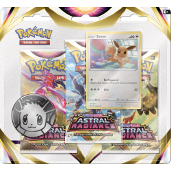 POKEMON USA Pokemon Trading Card Game: Sword & Shield (Swsh10) Astral Radiance 3-Pack Blister - Evee