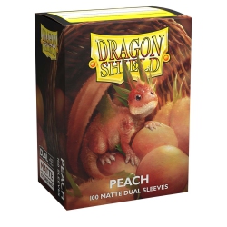 ARCANE TINMEN Dragon Shield Standard Size Matte Dual Sleeves: "piip" (63MM X 88Mm) 100 Sleeves Per Pack In Peach